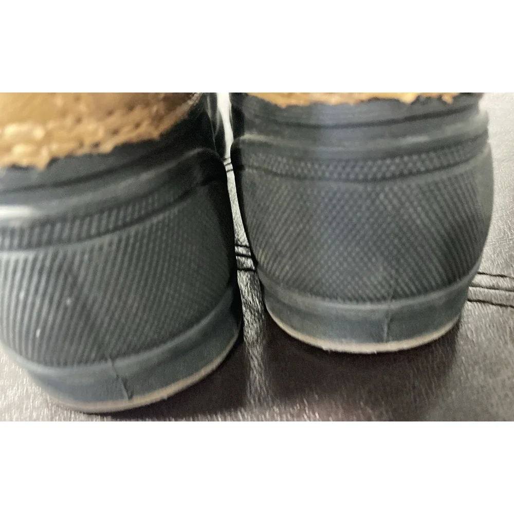 Magellan Outdoors Rain Boot Unisex Kids Brown Black Waterproof Lace Up Size 1 Y